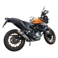 Escape compatible con Ktm Adventure 390 2021-2024, Deeptone Inox, Escape racing, silenciador con tubo de conexion y dbkiller, articulo sin homologacion 