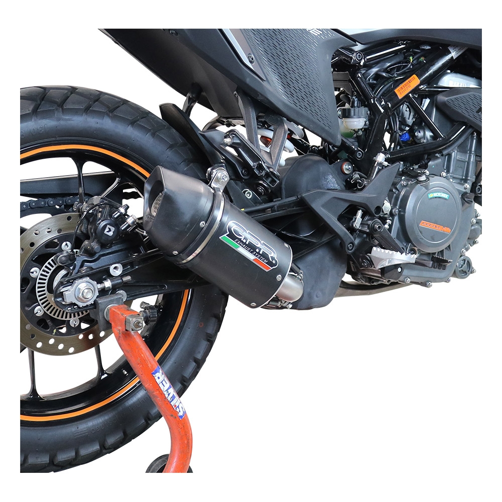 Escape compatible con Ktm Adventure 390 2020-2020, Furore Nero, Escape racing, silenciador con tubo de conexion y dbkiller, articulo sin homologacion 