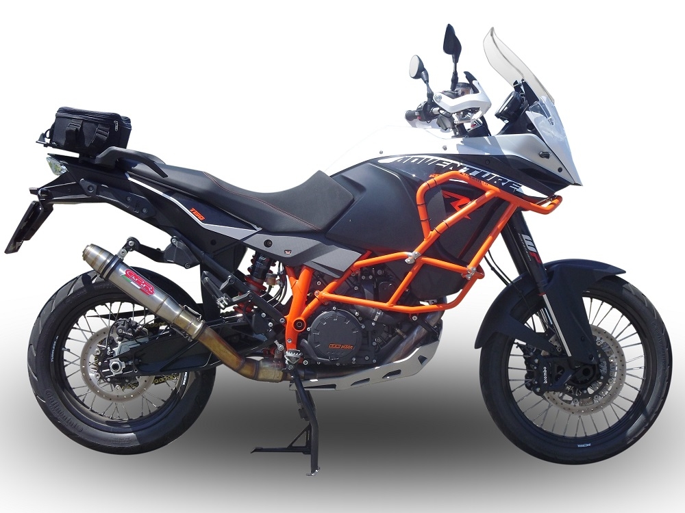 Escape compatible con Ktm Lc 8 Adventure 1050 2015-2016, Deeptone Inox, Escape legal, homologado, silenciador con db killer desmontable y tubo de conexión específico 