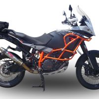 Escape compatible con Ktm Lc 8 Adventure 1050 2015-2016, Deeptone Inox, Escape legal, homologado, silenciador con db killer desmontable y tubo de conexión específico 