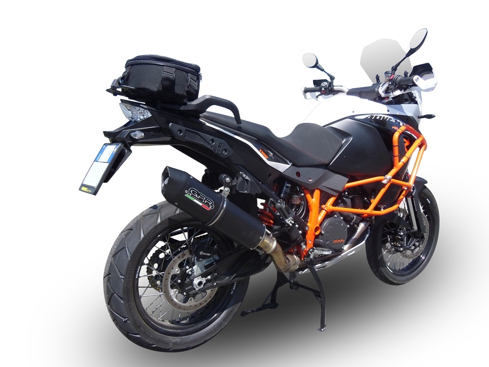 Escape compatible con Ktm Lc 8 Adventure 1050 2015-2016, Furore Nero, Escape legal, homologado, silenciador con db killer desmontable y tubo de conexión específico 