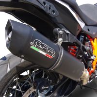 Escape compatible con Ktm Lc 8 Adventure 1050 2015-2016, Furore Nero, Escape legal, homologado, silenciador con db killer desmontable y tubo de conexión específico 