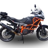 Escape compatible con Ktm Lc 8 Adventure 1050 2015-2016, Furore Nero, Escape legal, homologado, silenciador con db killer desmontable y tubo de conexión específico 