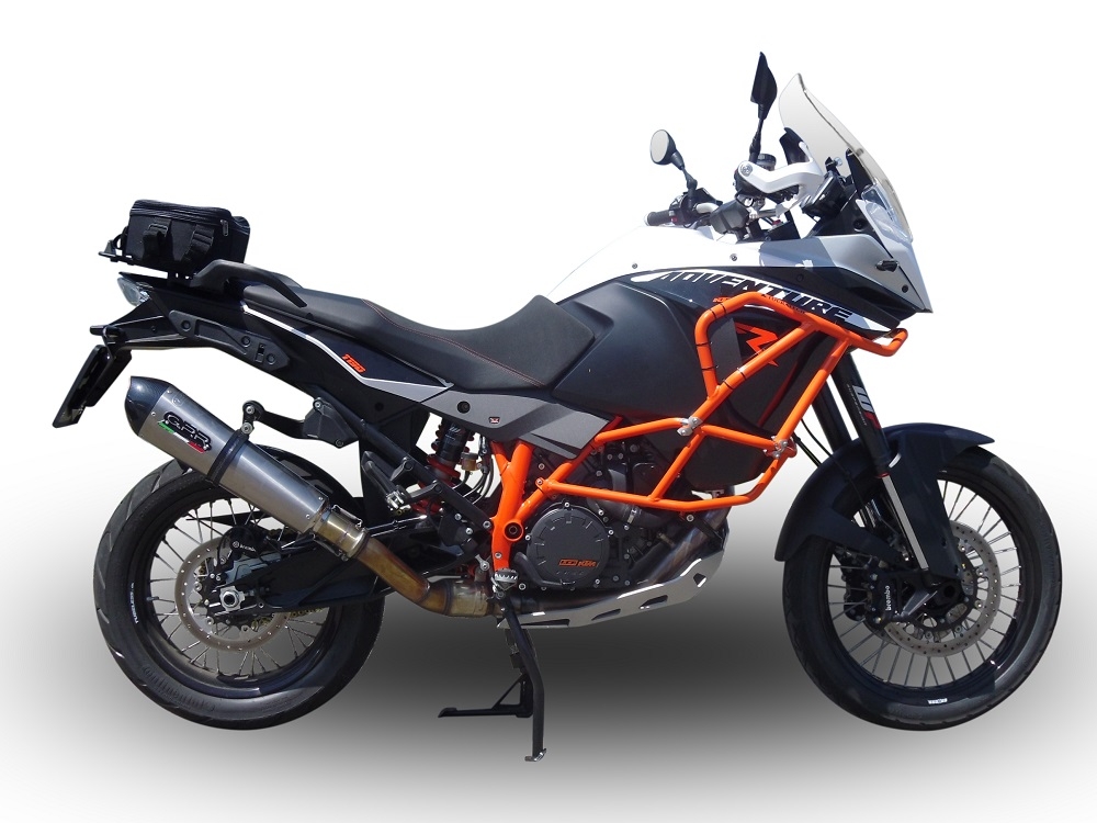 Escape compatible con Ktm LC 8 Super Adventure 1290 2015-2016, Gpe Ann. titanium, Escape racing, silenciador con tubo de conexion, articulo sin homologacion 