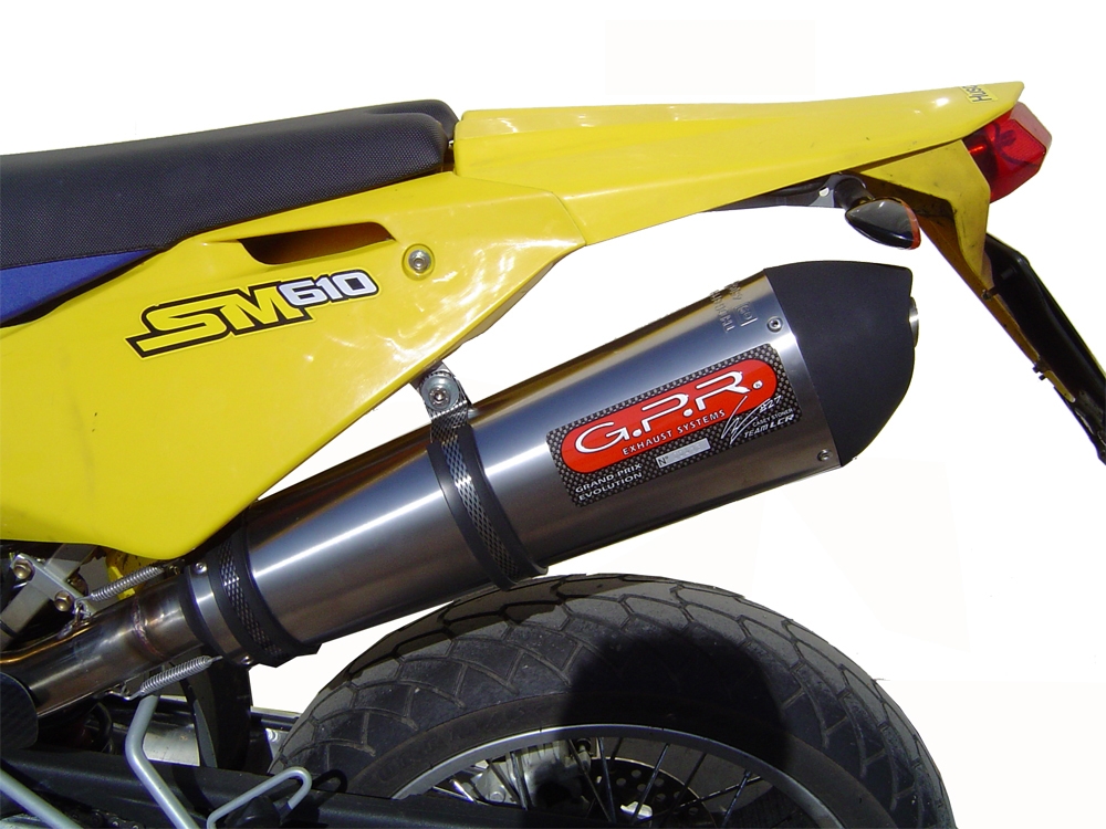Escape compatible con Husqvarna TE 610 E - SM 610 2005-2006, Gpe Ann. titanium, Escape legal, homologado, silenciador con db killer desmontable y tubo de conexión específico 