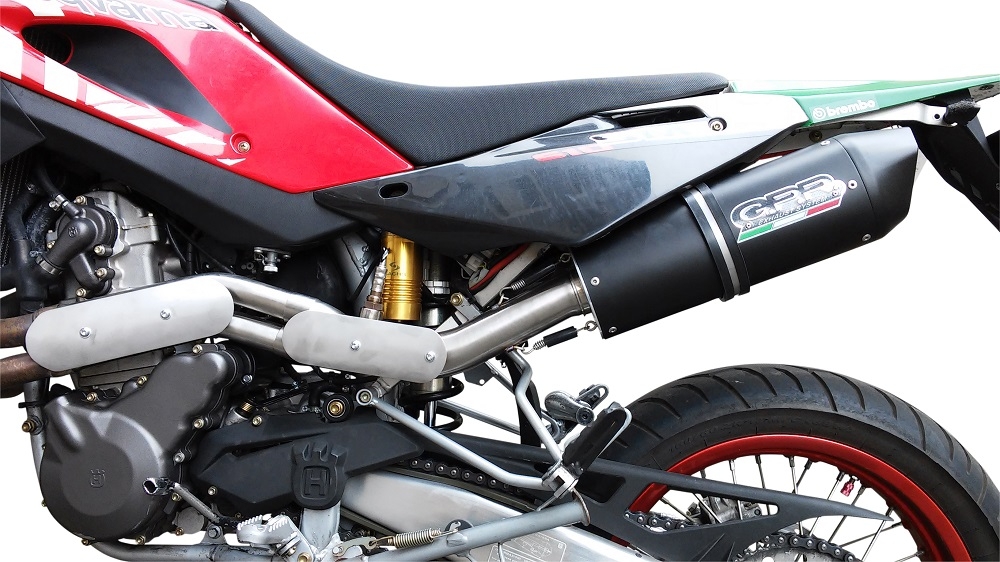 Escape compatible con Swm Motorcycles RS 650 R 2017-2018, Furore Nero, Escape legal, homologado, silenciador con db killer desmontable y tubo de conexión específico 