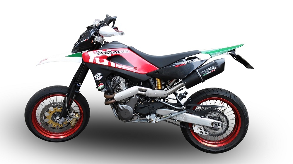 Escape compatible con Swm Motorcycles RS 650 R 2017-2018, Furore Nero, Escape legal, homologado, silenciador con db killer desmontable y tubo de conexión específico 
