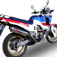 Escape compatible con Honda Africa Twin NXR - XRV 650 Rd03 1988-1989, Trioval, Escape legal, homologado, silenciador con db killer desmontable y tubo de conexión específico 
