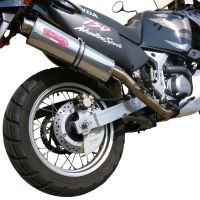 Escape compatible con Honda Africa Twin XRV 750 RD07 1993-2003, Trioval, Escape legal, homologado, silenciador con db killer desmontable y tubo de conexión específico 