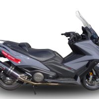 Escape compatible con Kymco Ak 550 2017-2020, Furore Nero, Escape completo racing, incluyendo colector y db killer desmontable, sin homologación 