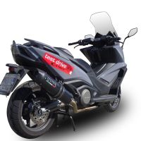 Escape compatible con Kymco Ak 550 2017-2020, Furore Nero, Escape completo racing, incluyendo colector y db killer desmontable, sin homologación 