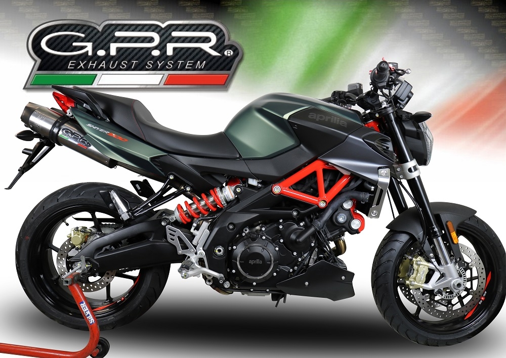 Escape compatible con Aprilia Shiver 750 Gt 2007-2016, Gpe Ann. titanium, Par de terminales de escape homologados, con db killer extraíbles y tubos de conexión específicos 