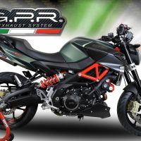 Escape compatible con Aprilia Shiver 750 Gt 2007-2016, Gpe Ann. titanium, Par de terminales de escape homologados, con db killer extraíbles y tubos de conexión específicos 