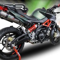 Escape compatible con Aprilia Shiver 750 Gt 2007-2016, Gpe Ann. titanium, Par de terminales de escape homologados, con db killer extraíbles y tubos de conexión específicos 