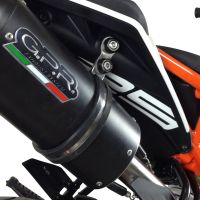 Escape compatible con Ktm Duke 125 2017-2020, Albus Evo4, Escape homologaedo, legal para mercados fuera de la UE, incluido tubo de enlace y db killer extraíble 
