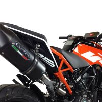 GPR escape compatible con  Ktm Duke 125 2017-2020, Furore Evo4 Nero, Escape legal, homologado, silenciador con catalizador, db killer desmontable y tubo de conexión específico 