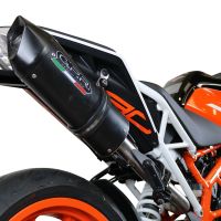 Escape compatible con Ktm Duke 250 2017-2020, Furore Nero, Escape racing, silenciador con tubo de conexion, articulo sin homologacion 