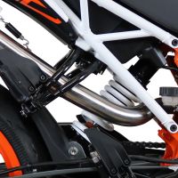 Escape compatible con Ktm Duke 250 2017-2020, Furore Nero, Escape racing, silenciador con tubo de conexion, articulo sin homologacion 