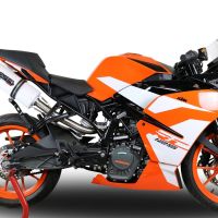 Escape compatible con Ktm Rc 125 2017-2020, Albus Evo4, Escape homologaedo, legal para mercados fuera de la UE, incluido tubo de enlace y db killer extraíble 