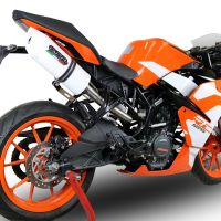 Escape compatible con Ktm Rc 125 2017-2020, Albus Evo4, Escape homologaedo, legal para mercados fuera de la UE, incluido tubo de enlace y db killer extraíble 