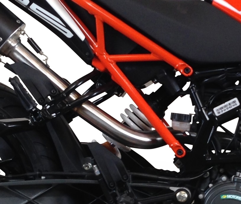 Escape compatible con Ktm Duke 125 2017-2020, Albus Evo4, Escape homologaedo, legal para mercados fuera de la UE, incluido tubo de enlace y db killer extraíble 