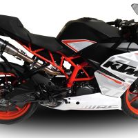 Escape compatible con Ktm Rc 390 2015-2016, Deeptone Inox, Escape legal, homologado, silenciador con db killer desmontable y tubo de conexión específico 