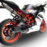 Escape compatible con Ktm Rc 390 2015-2016, Deeptone Inox, Escape legal, homologado, silenciador con db killer desmontable y tubo de conexión específico 