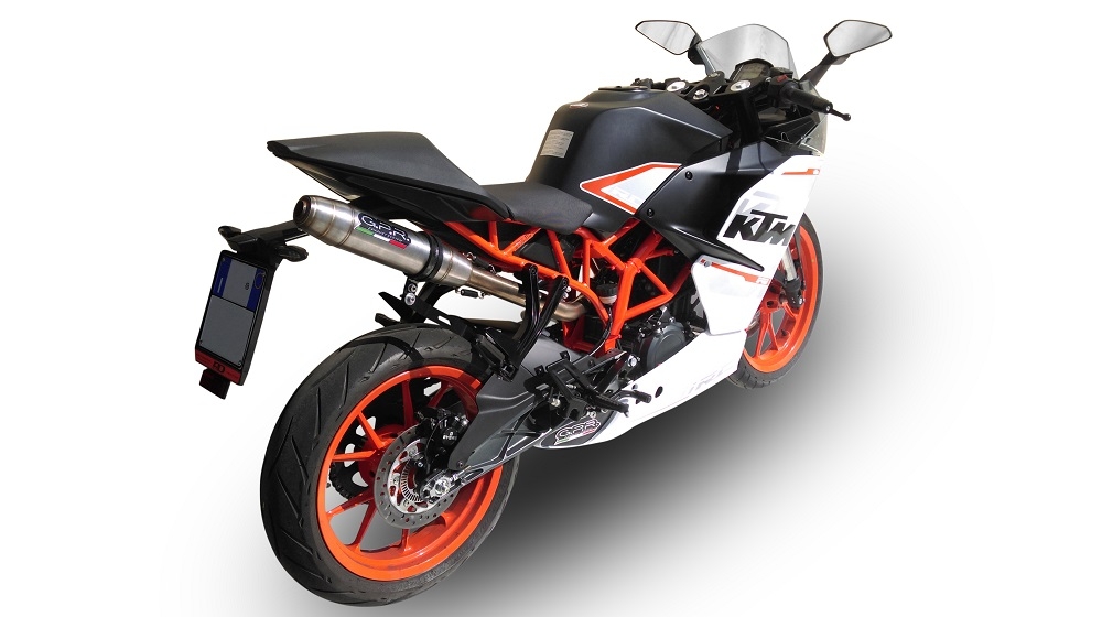 Escape compatible con Ktm Rc 390 2015-2016, Deeptone Inox, Escape legal, homologado, silenciador con db killer desmontable y tubo de conexión específico 