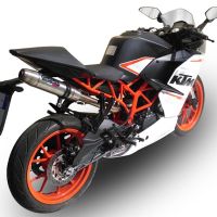 Escape compatible con Ktm Rc 390 2015-2016, Deeptone Inox, Escape legal, homologado, silenciador con db killer desmontable y tubo de conexión específico 
