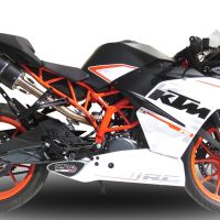 Escape compatible con Ktm Rc 390 2015-2016, Furore Nero, Escape legal, homologado, silenciador con db killer desmontable y tubo de conexión específico 