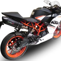 Escape compatible con Ktm Rc 390 2015-2016, Furore Nero, Escape legal, homologado, silenciador con db killer desmontable y tubo de conexión específico 