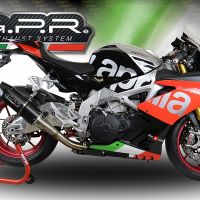 Escape compatible con Aprilia Tuono 1100 V4 Rr 2017-2020, Furore Nero, Escape racing, silenciador con tubo de conexion, articulo sin homologacion 