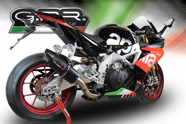 Escape compatible con Aprilia Tuono 1100 V4 Rr 2017-2020, Furore Nero, Escape racing, silenciador con tubo de conexion, articulo sin homologacion 