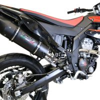 Escape compatible con Aprilia Rx 125 2018-2020, Furore Evo4 Nero, Escape legal, homologado, silenciador con db killer desmontable y tubo de conexión específico 