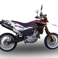 Escape compatible con Husqvarna TE 630 E - SMS 630 - Smr 630 2010-2014, Gpe Ann. Poppy, Par de terminales de escape homologados, con db killer extraíbles y tubos de conexión específicos 