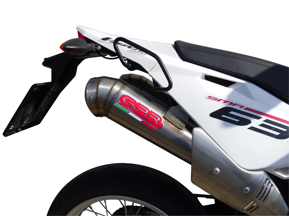 Escape compatible con Husqvarna TE 630 E - SMS 630 - Smr 630 2010-2014, Powercone Evo, Par de terminales de escape homologados, con db killer extraíbles y tubos de conexión específicos 