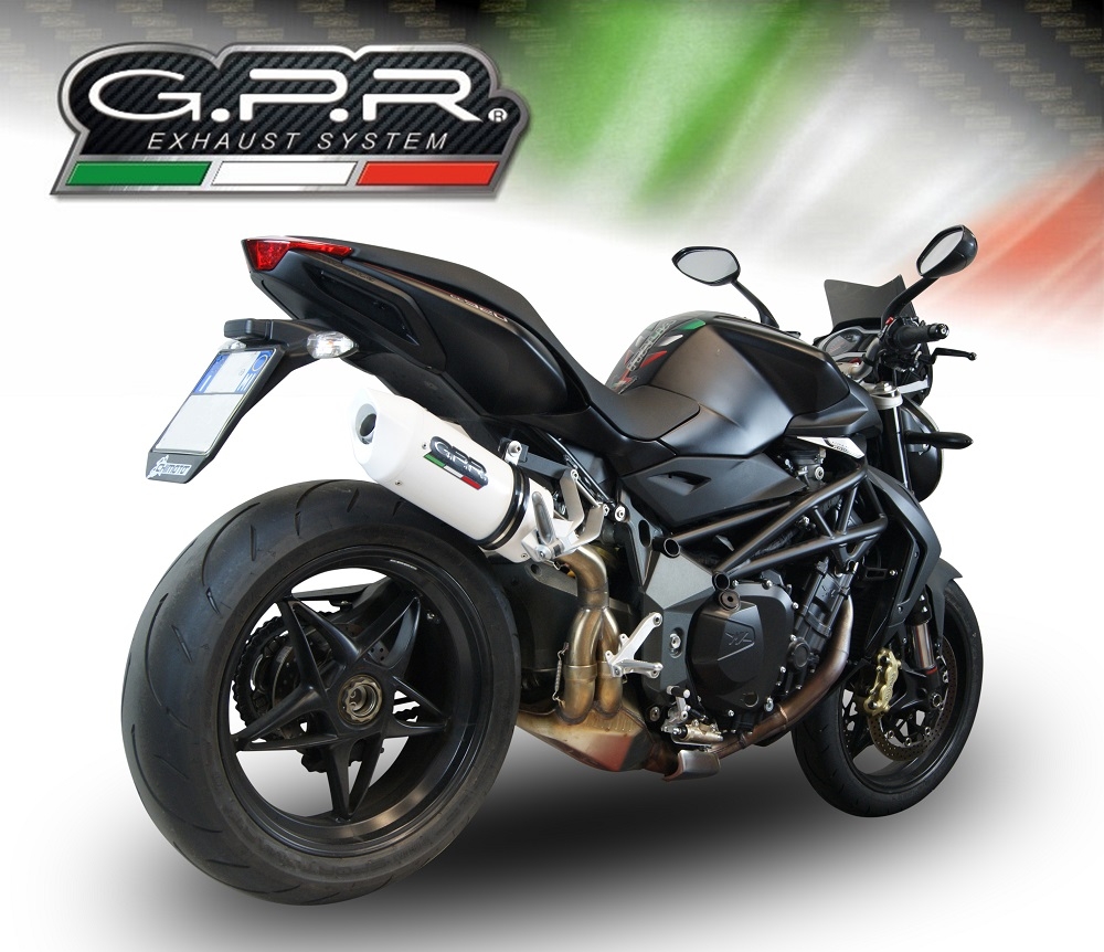 Escape compatible con Mv Agusta Brutale 750 S 2000-2006, Albus Ceramic, Escape legal, homologado, silenciador con db killer desmontable y tubo de conexión específico 