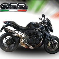 Escape compatible con Mv Agusta Brutale 990 R 2010-2011, Furore Nero, Escape legal, homologado, silenciador con db killer desmontable y tubo de conexión específico 