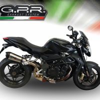 Escape compatible con Mv Agusta Brutale 1090 R-RR 2010-2016, Gpe Ann. titanium, Escape legal, homologado, silenciador con db killer desmontable y tubo de conexión específico 