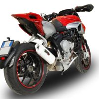 Escape compatible con Mv Agusta Rivale - Stradale 800 2014-2016, Albus Ceramic, Escape legal, homologado, silenciador con db killer desmontable y tubo de conexión específico 