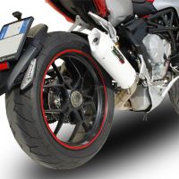 Escape compatible con Mv Agusta Rivale - Stradale 800 2014-2016, Albus Ceramic, Escape legal, homologado, silenciador con db killer desmontable y tubo de conexión específico 
