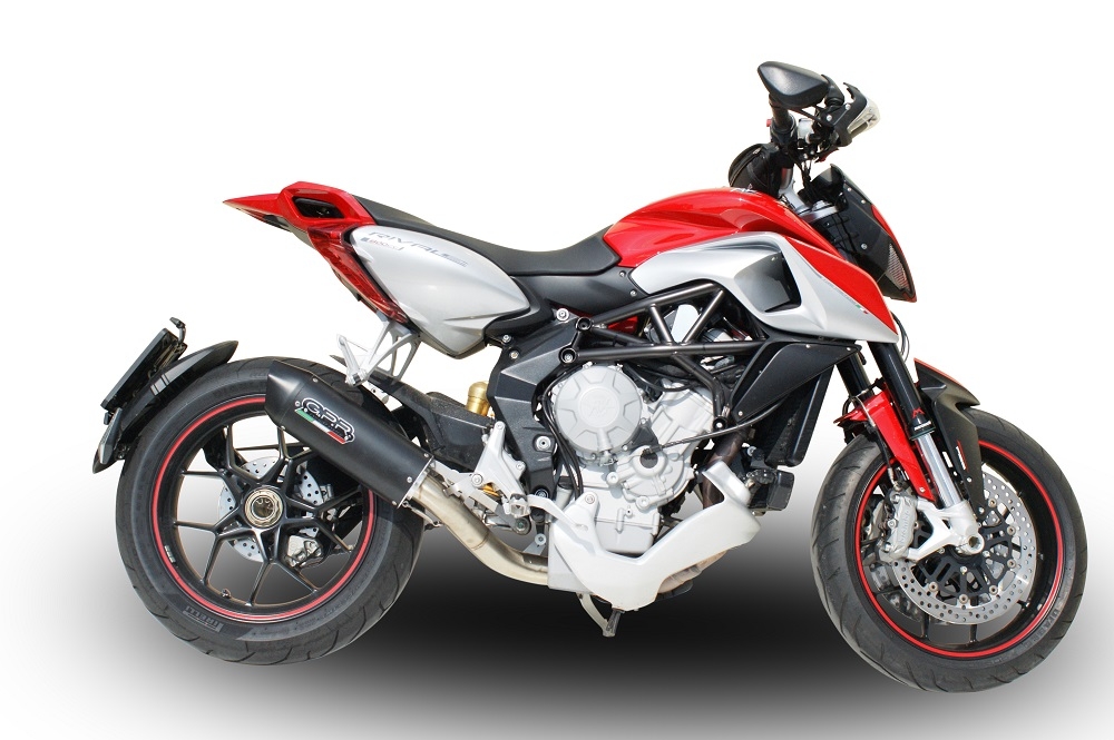 Escape compatible con Mv Agusta Rivale - Stradale 800 2014-2016, Furore Nero, Escape legal, homologado, silenciador con db killer desmontable y tubo de conexión específico 