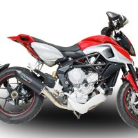 Escape compatible con Mv Agusta Rivale - Stradale 800 2014-2016, Furore Nero, Escape legal, homologado, silenciador con db killer desmontable y tubo de conexión específico 