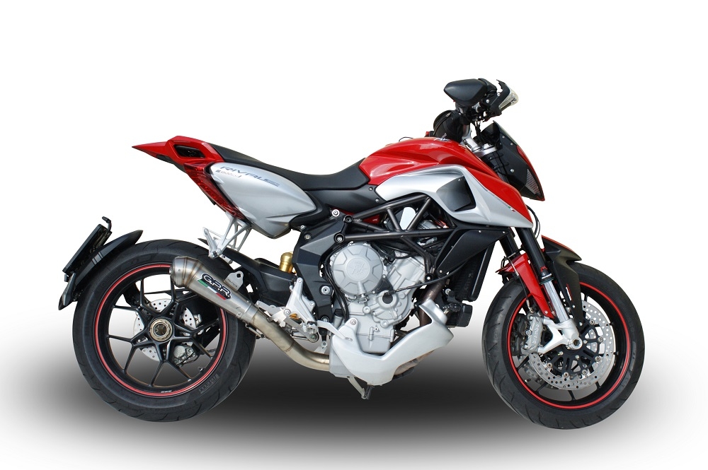 Escape compatible con Mv Agusta Rivale - Stradale 800 2014-2016, Powercone Evo, Escape legal, homologado, silenciador con db killer desmontable y tubo de conexión específico 