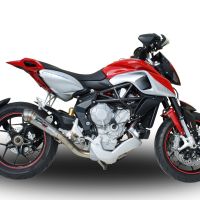 Escape compatible con Mv Agusta Rivale - Stradale 800 2014-2016, Powercone Evo, Escape legal, homologado, silenciador con db killer desmontable y tubo de conexión específico 