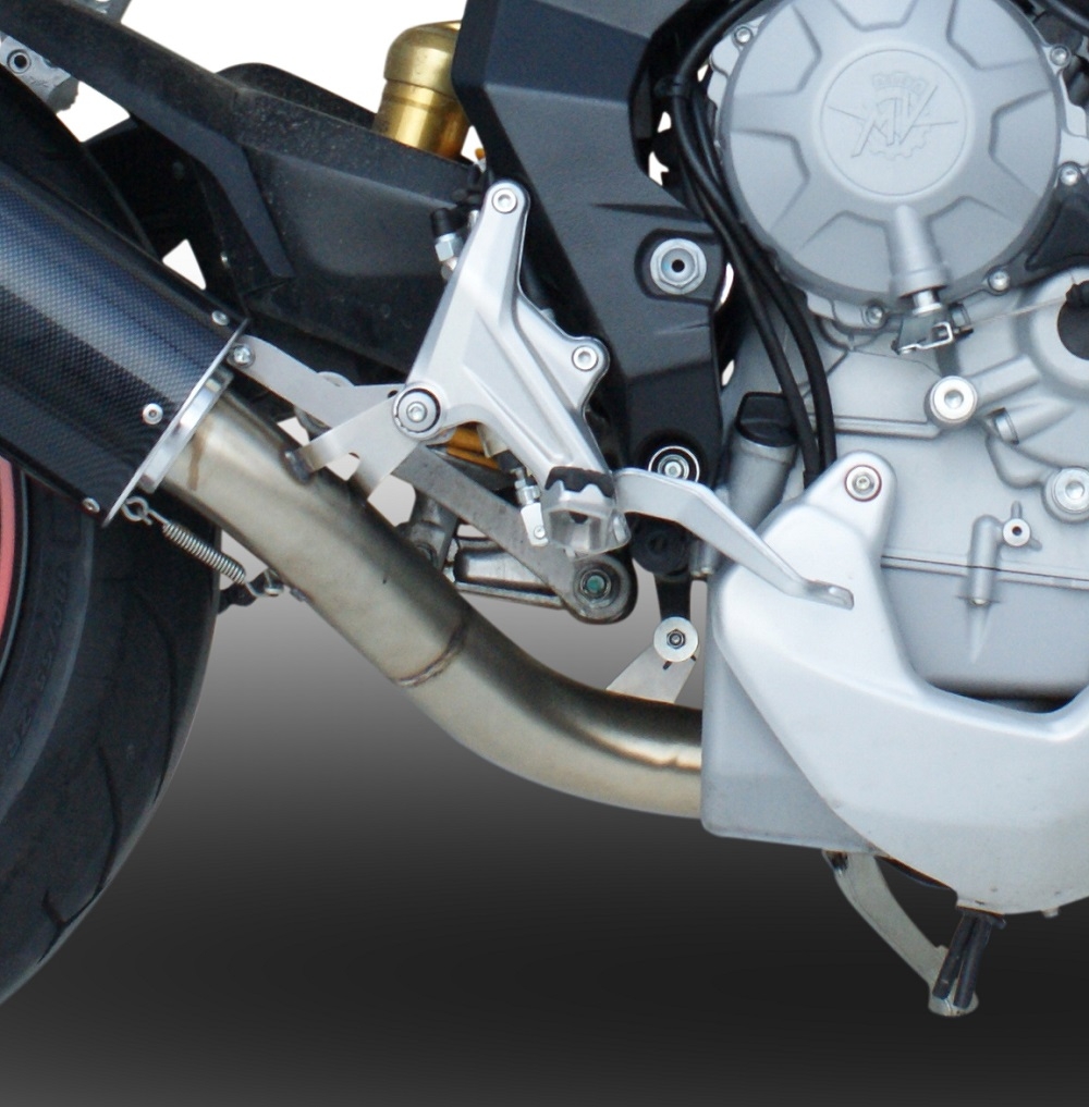 Escape compatible con Mv Agusta Rivale - Stradale 800 2014-2016, Albus Ceramic, Escape legal, homologado, silenciador con db killer desmontable y tubo de conexión específico 