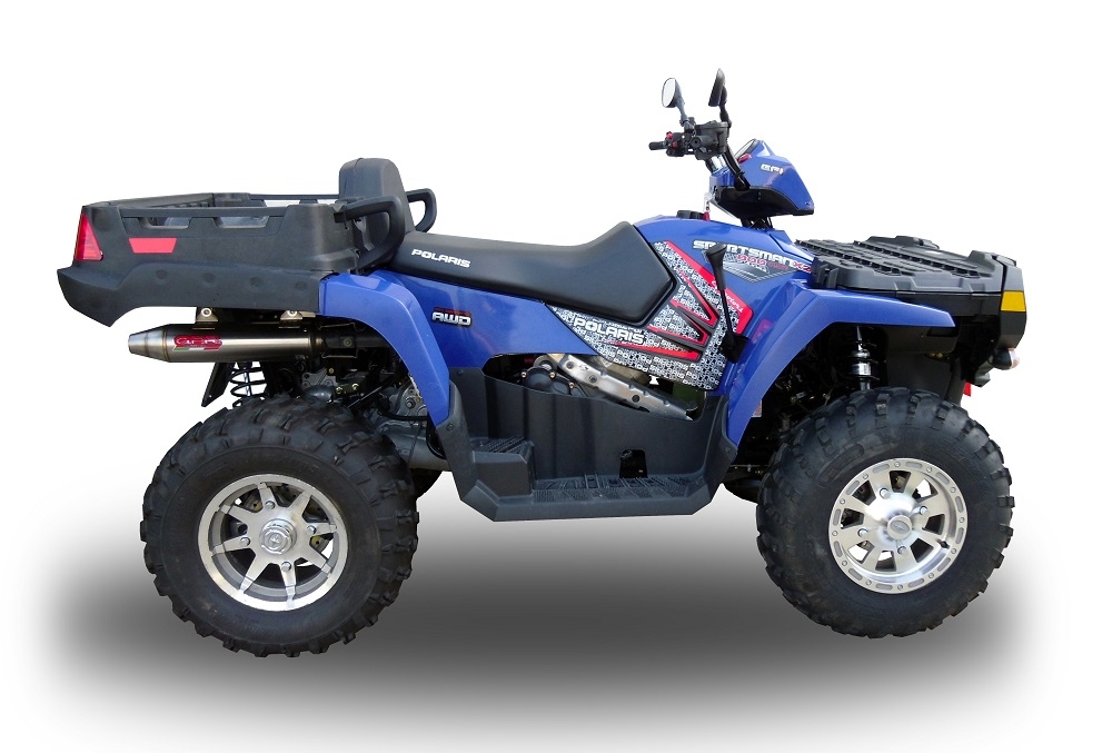 Escape compatible con Polaris Sportsman 800 X2 2007-2010 2007-2010, Deeptone Atv, Escape legal, homologado, silenciador con db killer desmontable 