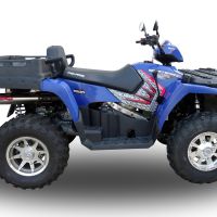 Escape compatible con Polaris Sportsman 800 X2 2007-2010 2007-2010, Deeptone Atv, Escape legal, homologado, silenciador con db killer desmontable 
