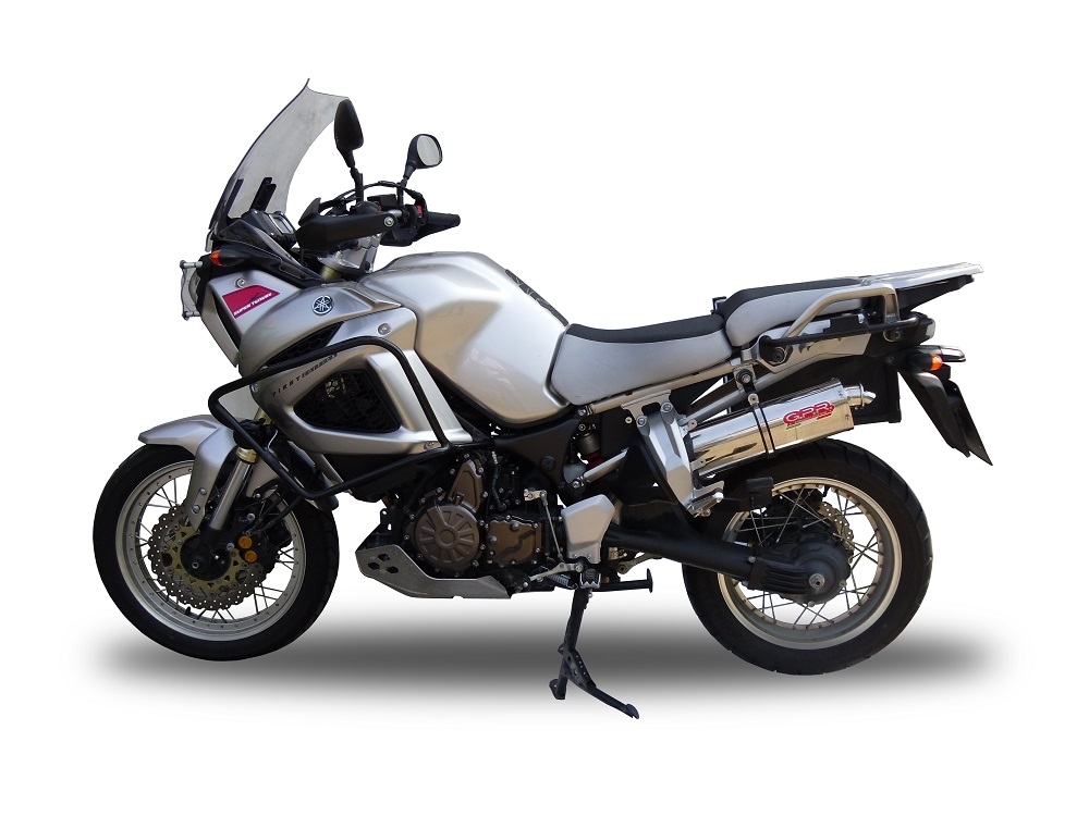 Escape compatible con Yamaha Xt 1200 Z Supertenere 2017-2020, Trioval, Escape legal, homologado, silenciador con db killer desmontable y tubo de conexión específico 