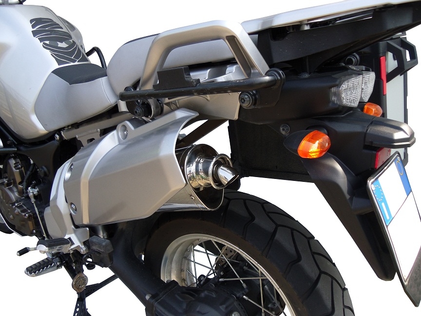 Escape compatible con Yamaha Xt 1200 Z Supertenere 2017-2020, Trioval, Escape legal, homologado, silenciador con db killer desmontable y tubo de conexión específico 